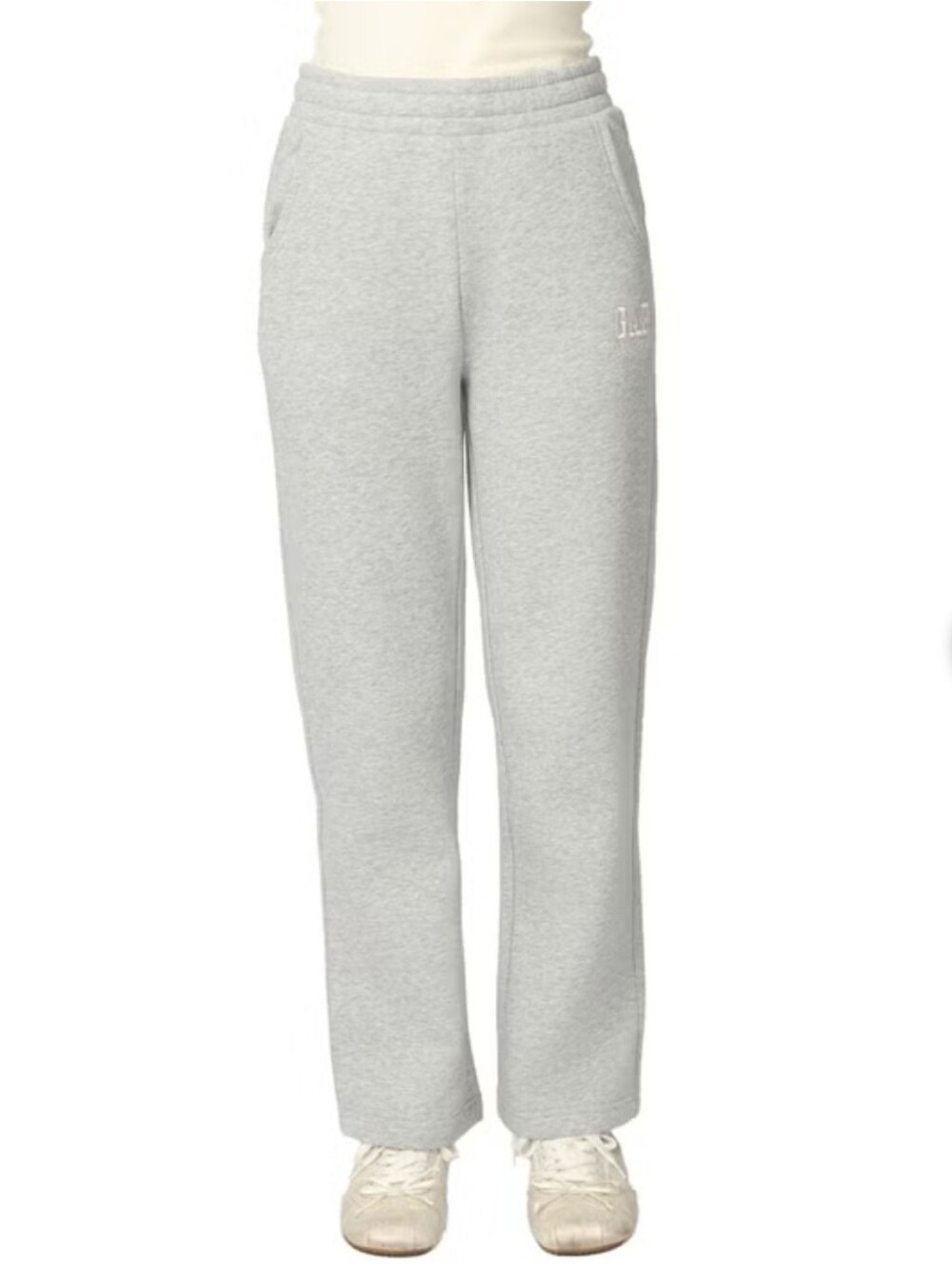 GAP Girls Fleece Wide Leg Light Grey Cozy Sweatpants with Easy Waistband Size 4